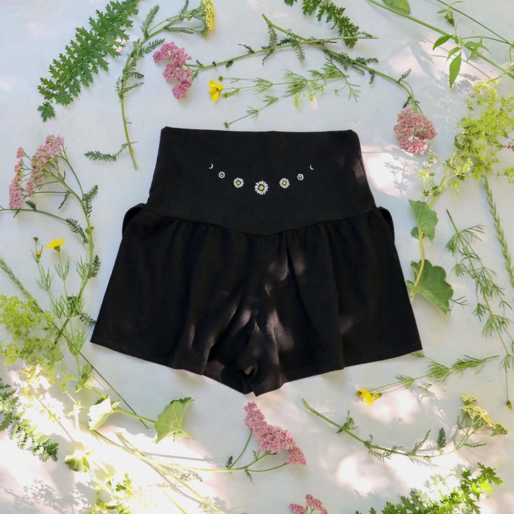 Purusha People Dark Daisy Shorts